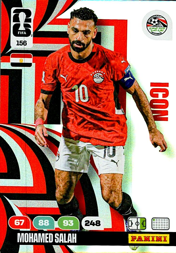 ADRENALYN WORLD CUP 2026 MOHAMED SALAH EGYPT ICON Nº156