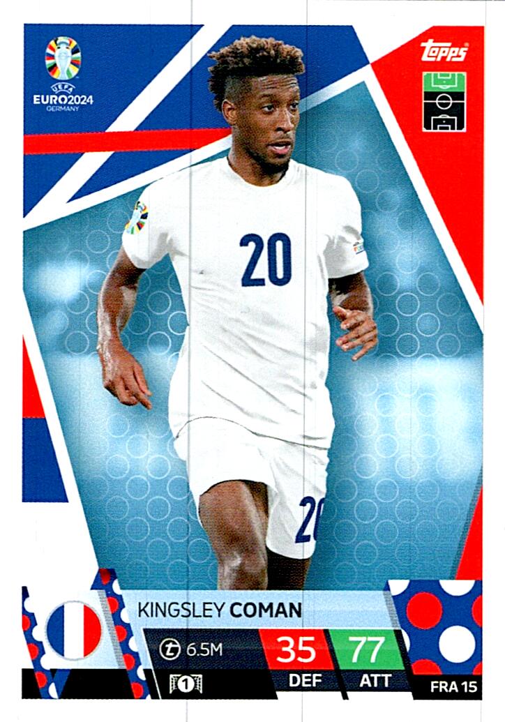 TOPPS MATCH ATTAX UEFA EURO 2024 KINGSLEY COMAN FRANCIA NºFRA15