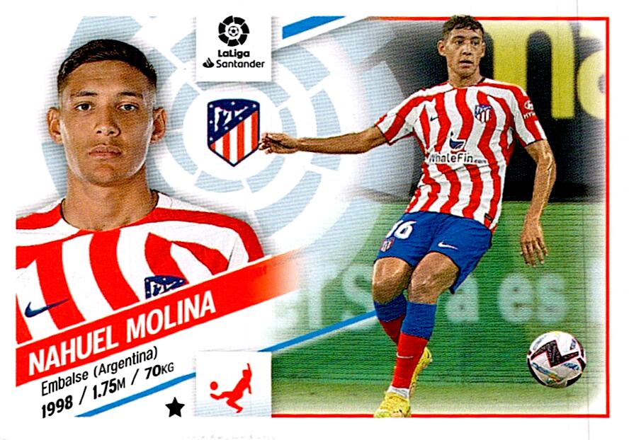 Cromo Liga Este 2022/2023 NAHUEL MOLINA ULTIMO FICHAJE Nº35 TERCERA EDICION
