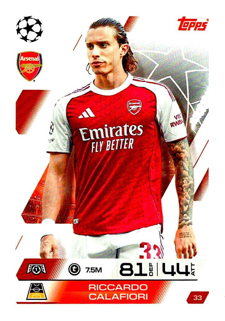 MATCH ATTAX CHAMPIONS LEAGUE 2025/2026 RICCIARDO CALAFIORI Nº33