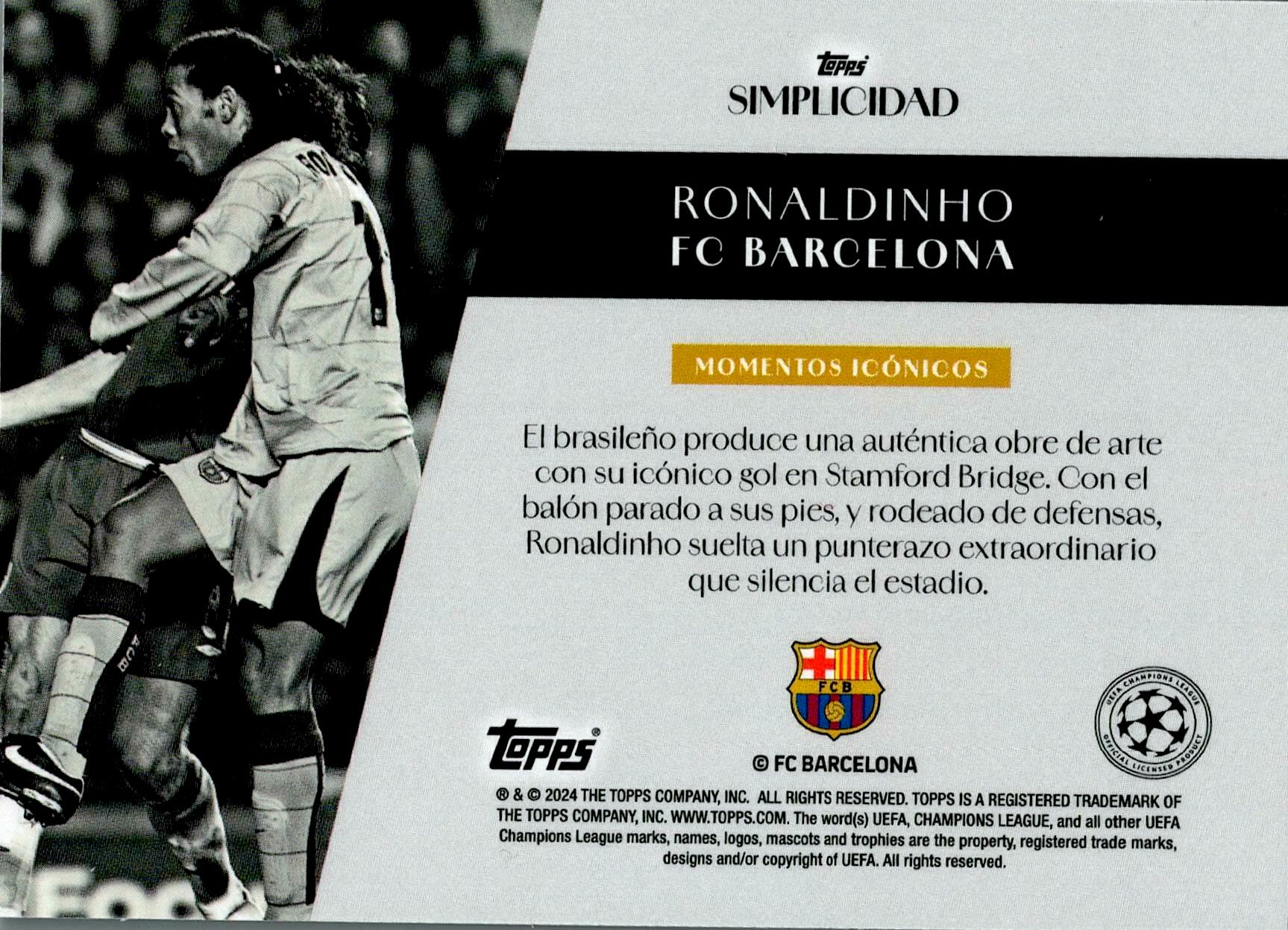 TOPPS SIMPLICIDAD UCL 2023/2024 RONALDINHO