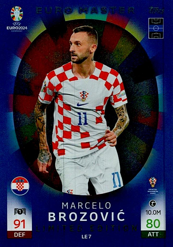 TOPPS MATCH ATTAX UEFA EURO 2024 MARCELO BROZOVIC LIMITED EDITION NºLE7