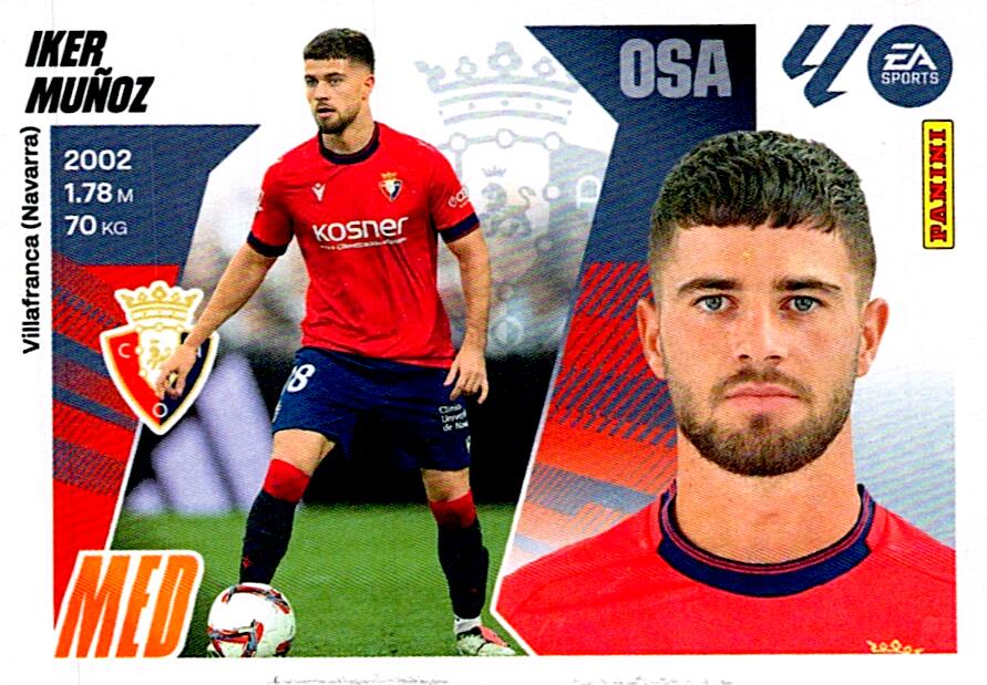 LIGA ESTE 2025/2026 CA OSASUNA IKER MUÑOZ Nº13