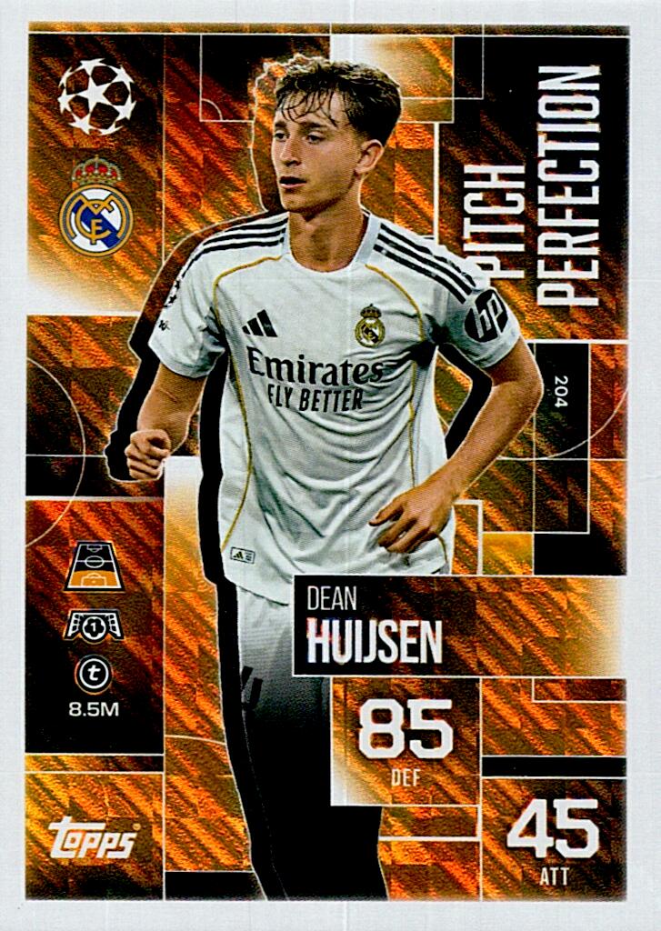 TOPPS MATCH ATTAX EXTRA 2025/26 DEAN HUIJSEN PITCH PERFECTION Nº204