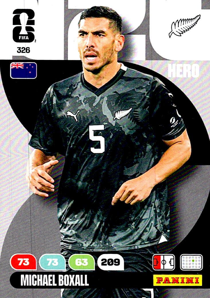 ADRENALYN WORLD CUP 2026 MICHAEL BOXALL NEW ZEALAND Nº326