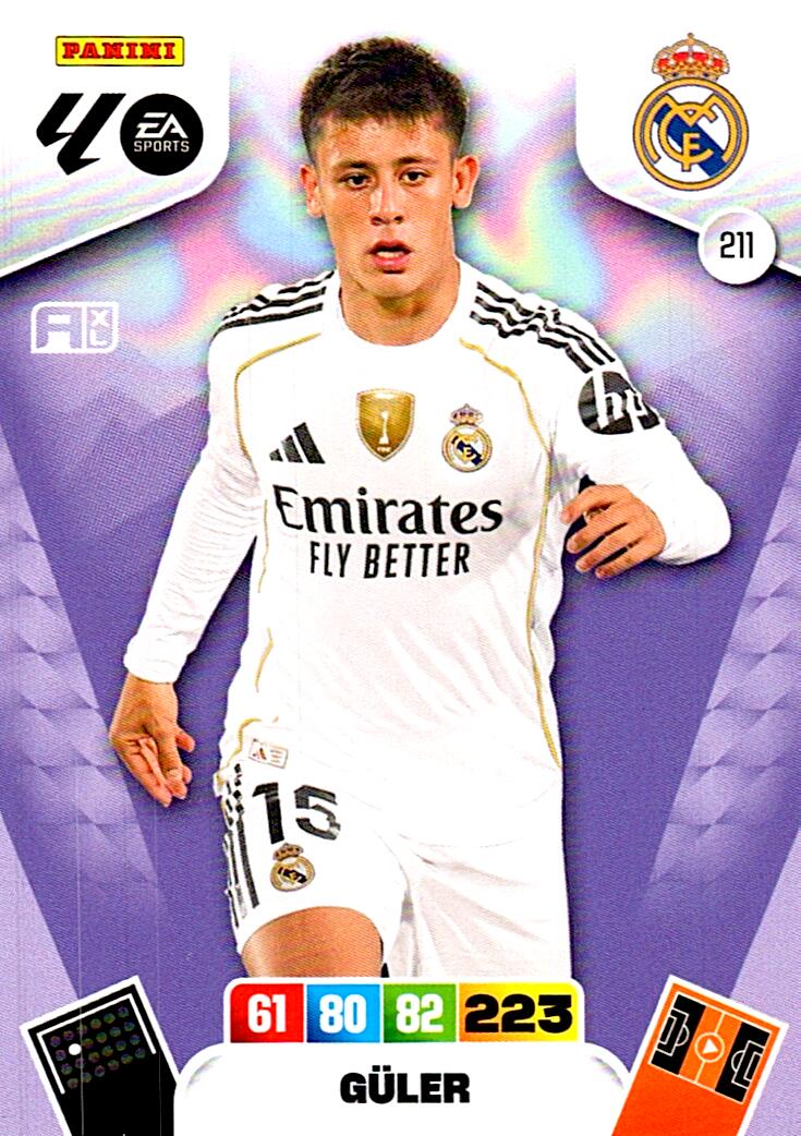 ADRENALYN LA LIGA 2025/2026 GÜLER REAL MADRID Nº211