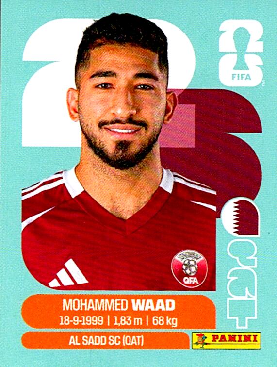 STICKERS FIFA WORLD CUP 2026 MOHAMMED WAAD NºQAT 14