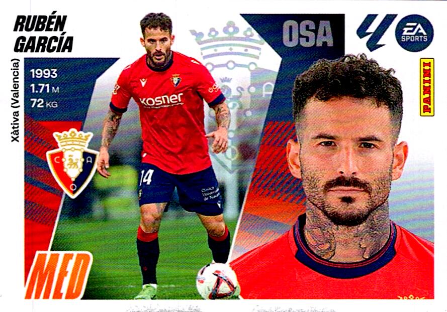 LIGA ESTE 2025/2026 CA OSASUNA RUBEN GARCIA Nº14