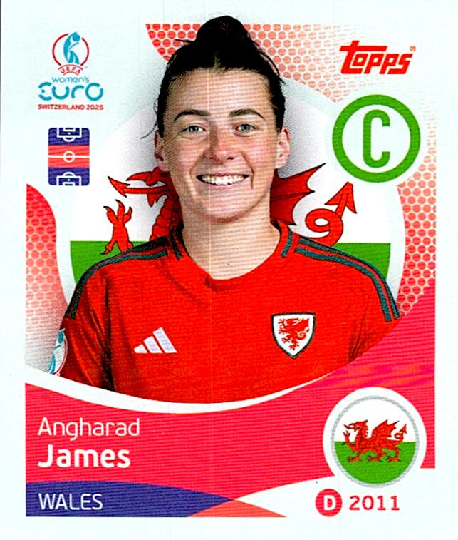 TOPPS WOMEN´S EURO SWITZERLAND 2025 ANGHARAD JAMES Nº270