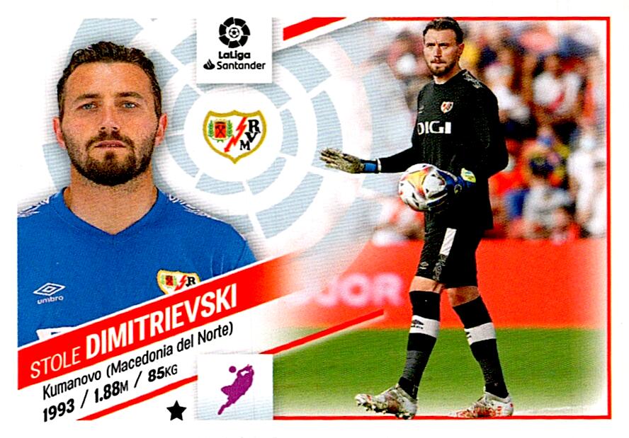 Cromo Liga Este 2022/2023 DIMITRIEVSKI RAYO VALLECANO Nº3