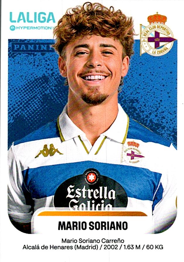 LALIGA HYPERMOTION 2025-26 MARIO SORIANO DEPORTIVO DE LA CORUÑA Nº186