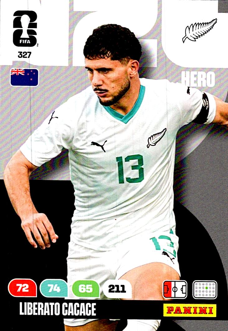 ADRENALYN WORLD CUP 2026 LIBERATO CACACE NEW ZEALAND Nº327