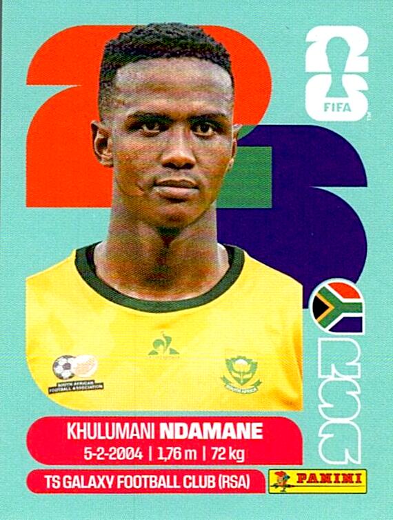 STICKERS FIFA WORLD CUP 2026 KHULUMANI NDAMANE NºRSA 7