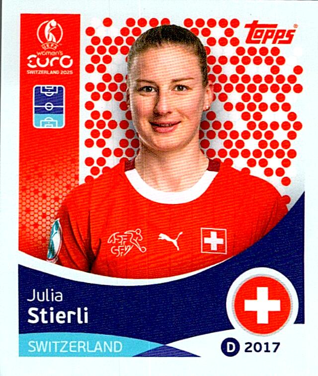 TOPPS WOMEN´S EURO SWITZERLAND 2025 JULIA STIERLI Nº34