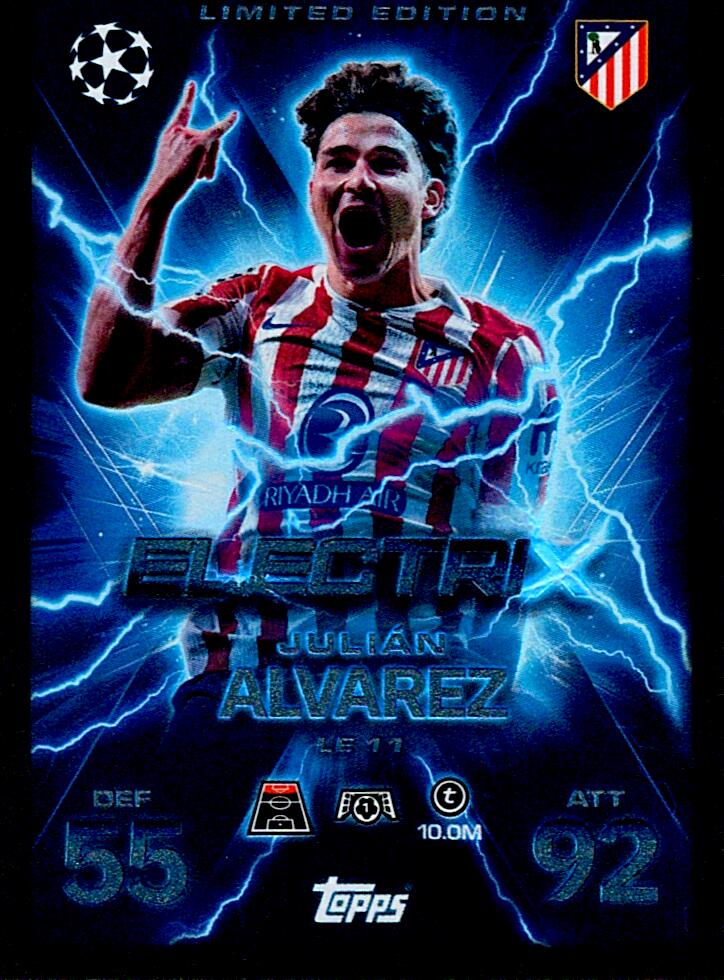 TOPPS MATCH ATTAX EXTRA 2025/26 JULIAN ALVAREZ LIMITED EDITION NºLE11