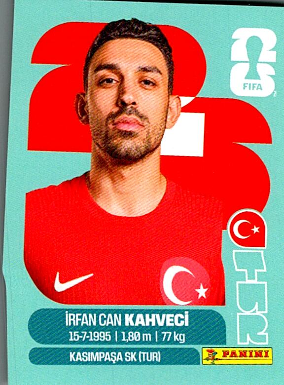 STICKERS FIFA WORLD CUP 2026 IRFAN CAN KAHVECI NºTUR 15