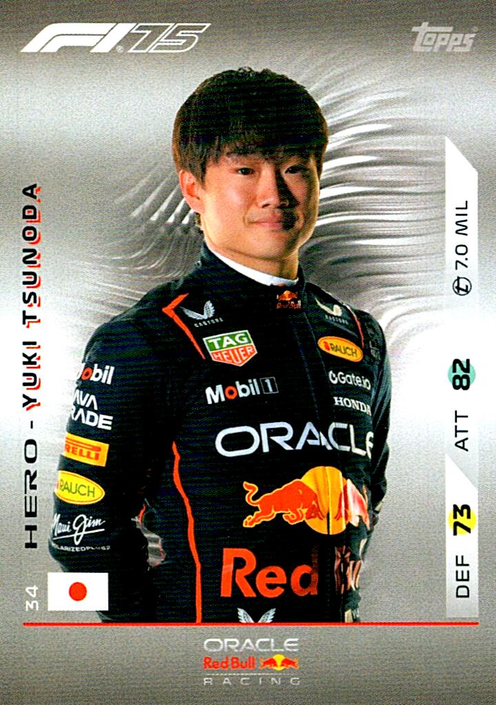 Turbo Attax 2025 YUKI TSUNODA nº34