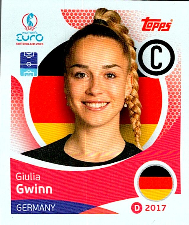 TOPPS WOMEN´S EURO SWITZERLAND 2025 GIULIA GWINN Nº174