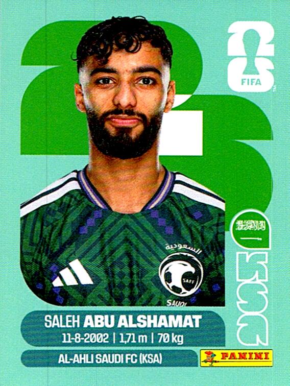 STICKERS FIFA WORLD CUP 2026 SALEH ABU ALSHAMAT NºKSA 14