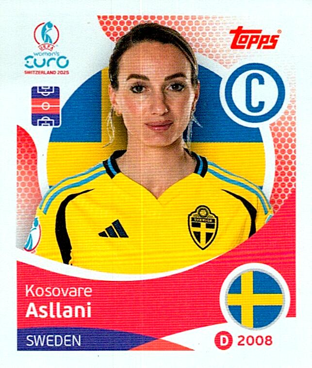 TOPPS WOMEN´S EURO SWITZERLAND 2025 KOSOVARE ASLLANI Nº222