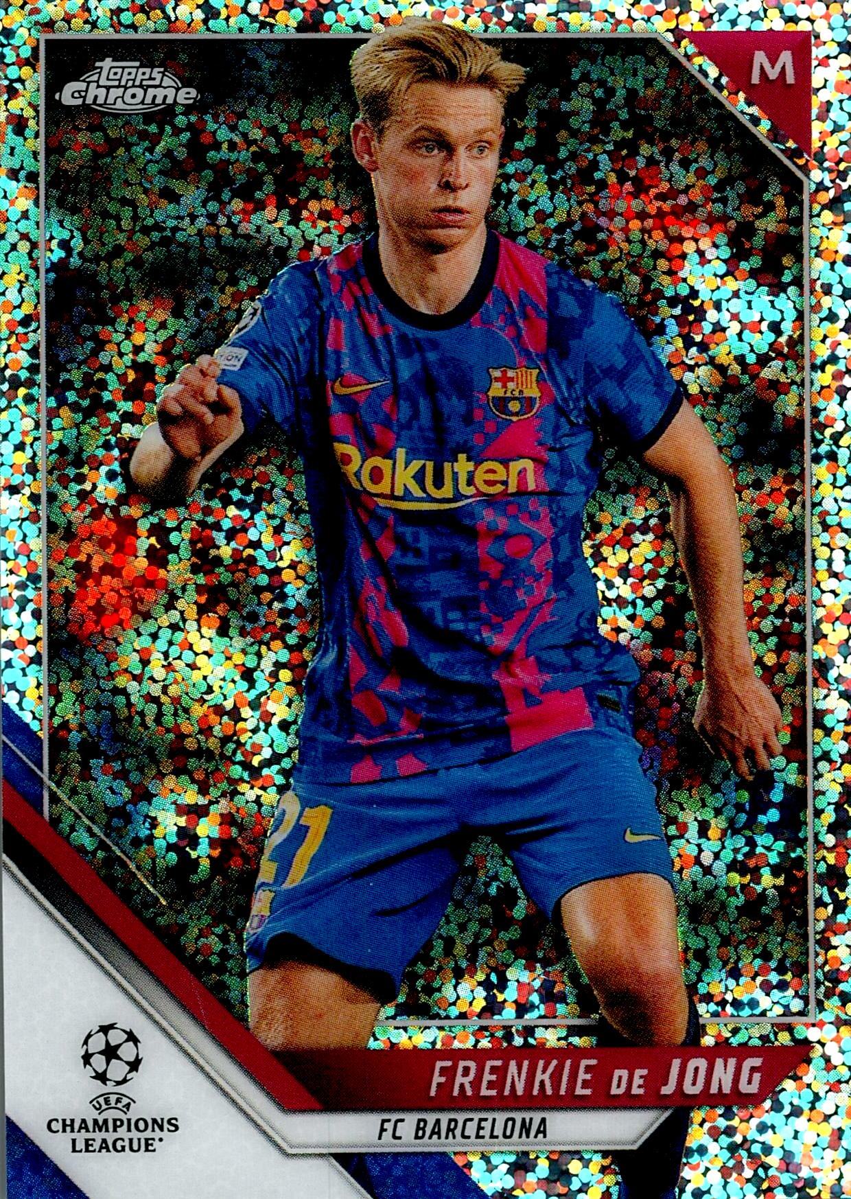 TOPPS CHROME UEFA CHAMPIONS LEAGUE 2021/2022 FRENKIE DE JONG SPERKLE Nº93