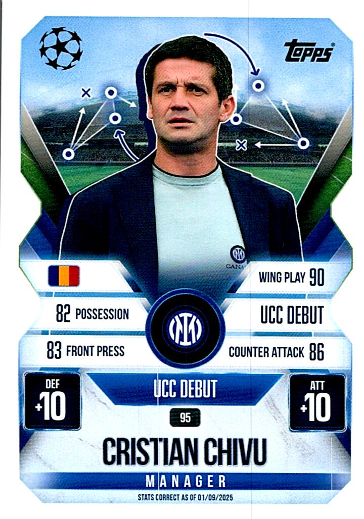 TOPPS MATCH ATTAX EXTRA 2025/26 CRISTIAN CHIVU Nº95