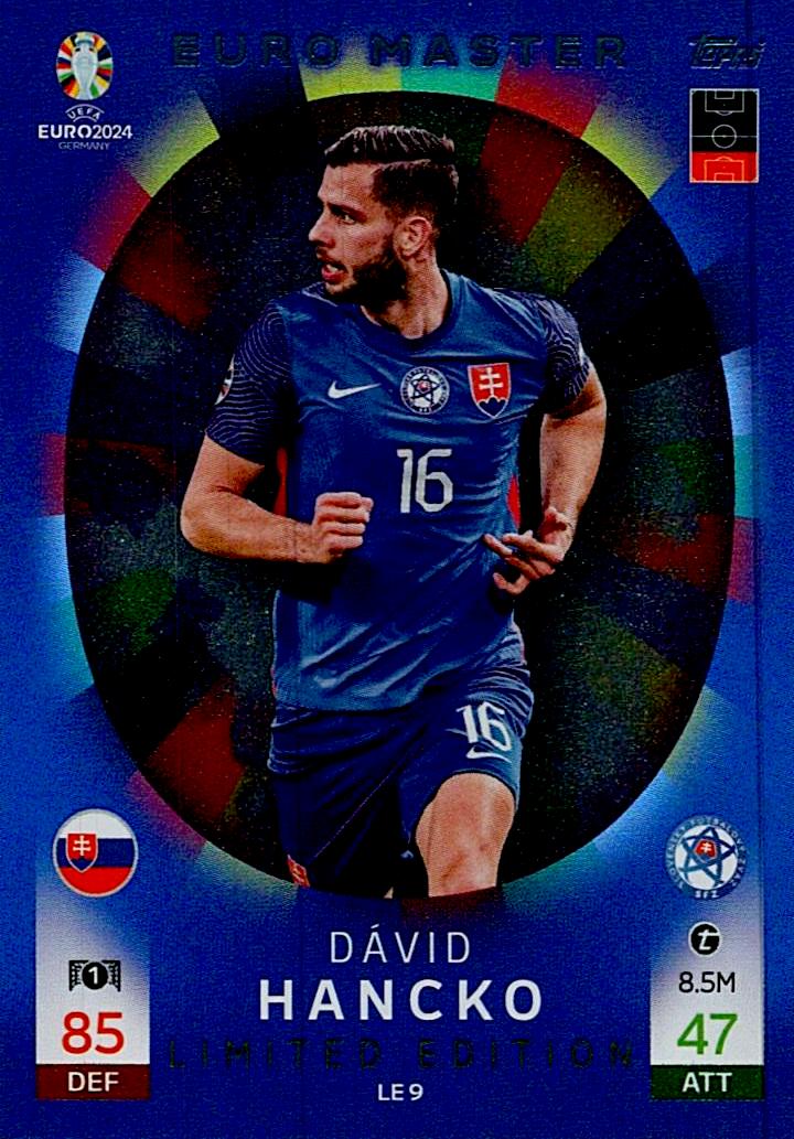 TOPPS MATCH ATTAX UEFA EURO 2024 DAVID HANCKO LIMITED EDITION NºLE9