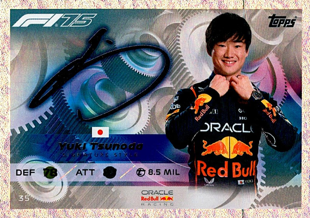 Turbo Attax 2025 YUKI TSUNODA AUTO nº35