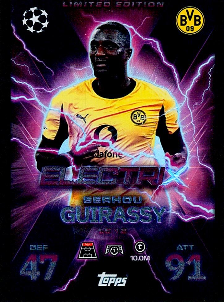 TOPPS MATCH ATTAX EXTRA 2025/26 SERHOU GUIRASSY LIMITED EDITION NºLE12