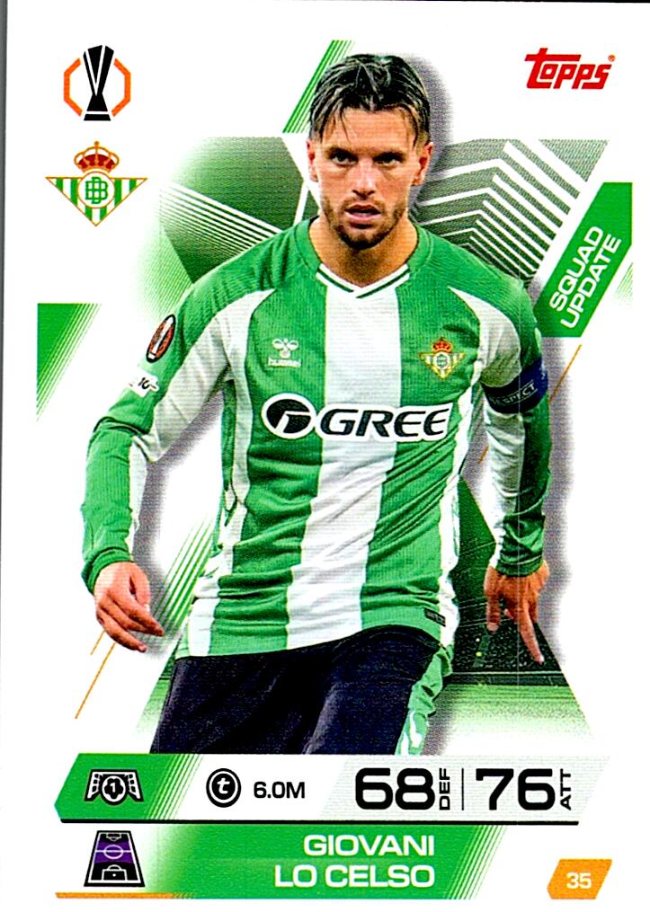 TOPPS MATCH ATTAX EXTRA 2025/26 GIOVANI LO CELSO Nº35