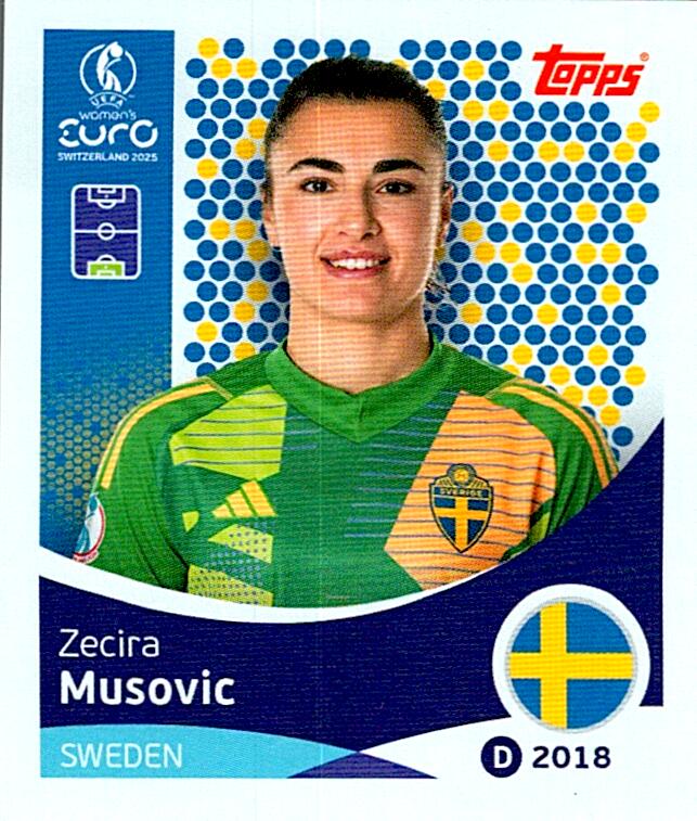 TOPPS WOMEN´S EURO SWITZERLAND 2025 ZECIRA MUSOVIC Nº223