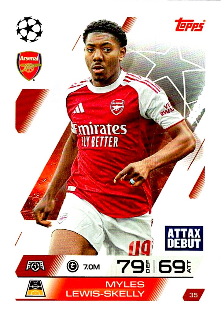 MATCH ATTAX CHAMPIONS LEAGUE 2025/2026 MYLES LEWIS-SKELLY Nº35