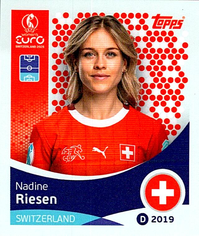 TOPPS WOMEN´S EURO SWITZERLAND 2025 NADINE RIESEN Nº35