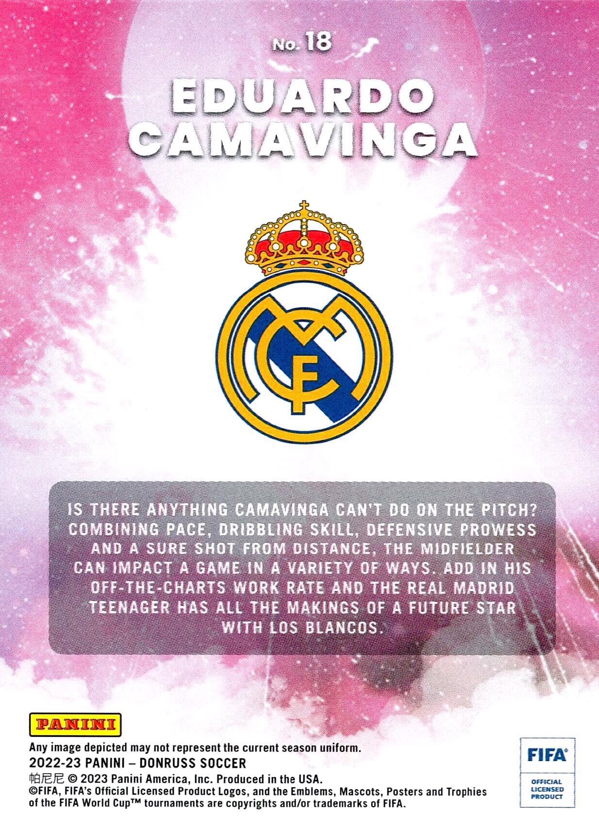 PANINI DONRUSS FIFA 2022/2023 CAMAVINGA ZERO GRAVITY Nº18
