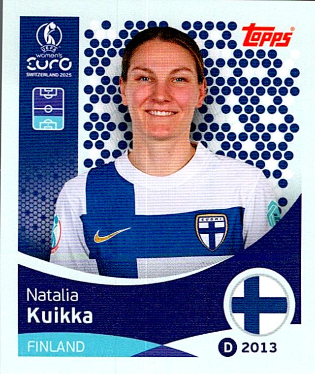 TOPPS WOMEN´S EURO SWITZERLAND 2025 NATALIA KUIKKA Nº80