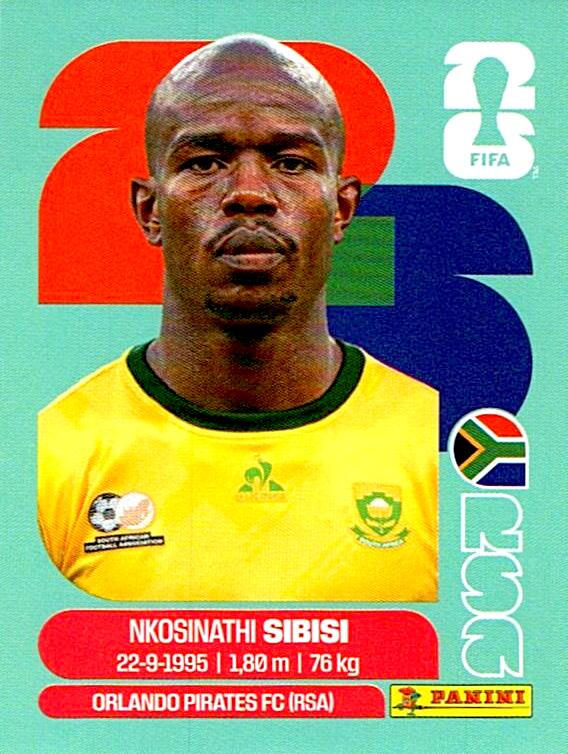 STICKERS FIFA WORLD CUP 2026 NIKOSINATHI SIBISI NºRSA 10
