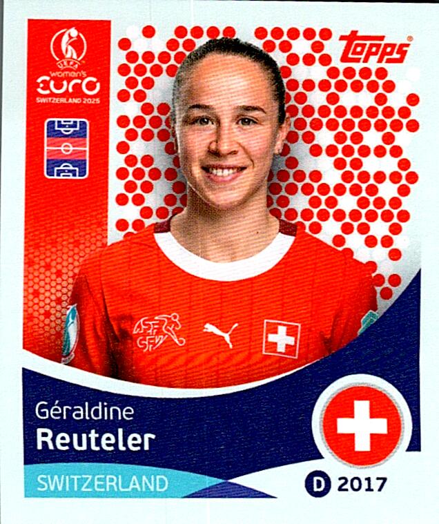 TOPPS WOMEN´S EURO SWITZERLAND 2025 GÉRALDINE REUTELER Nº36