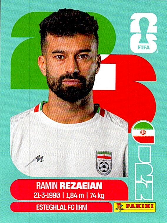 STICKERS FIFA WORLD CUP 2026 RAMIN REZAEIAN NºIRN 7