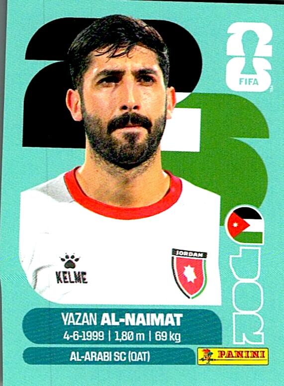 STICKERS FIFA WORLD CUP 2026 YAZAN AL-NAIMAT NºJOR 16