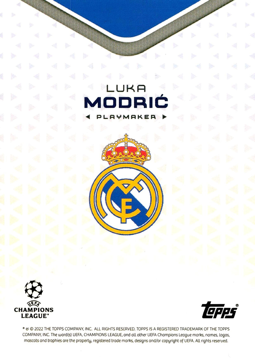 TOPPS UCL 2022 LUKA MODRIC PLAYMAKER