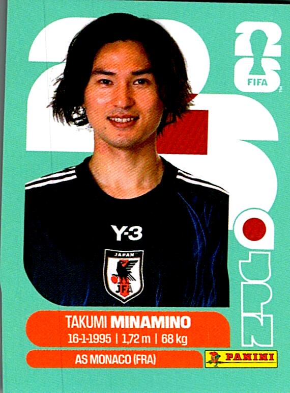 STICKERS FIFA WORLD CUP 2026 TAKUMI MINAMINO NºJPN 16