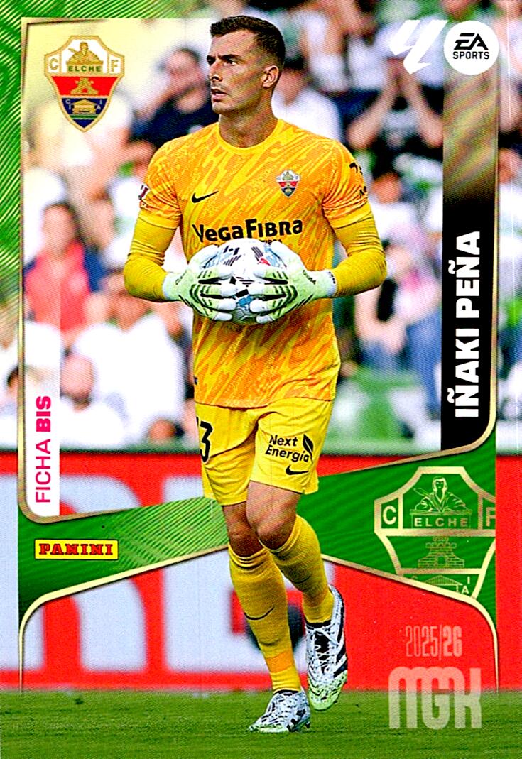 MEGACRACKS 2025/2026 IÑAKI PEÑA ELCHE CF Nº129BIS TERCERA EDICION