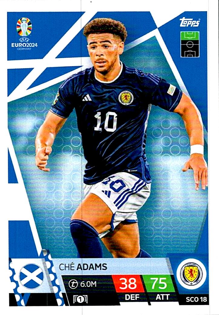 TOPPS MATCH ATTAX UEFA EURO 2024 CHE ADAMS ESCOCIA NºSCO18