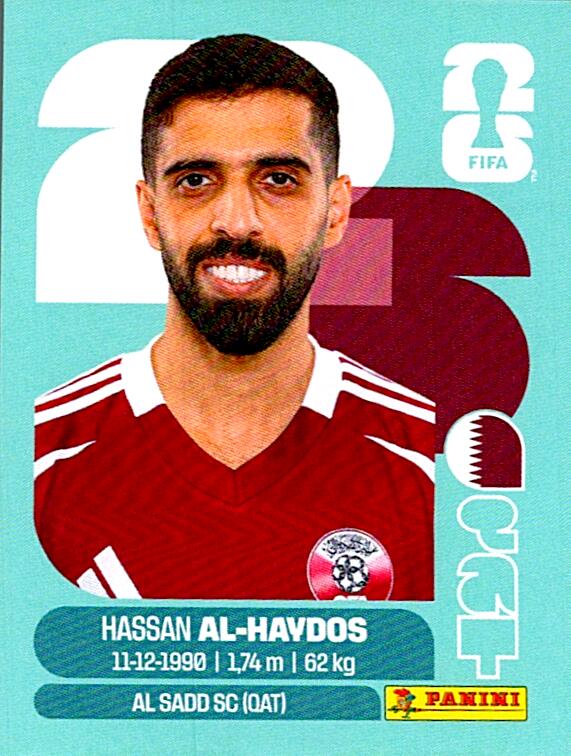 STICKERS FIFA WORLD CUP 2026 HASSAN AL-HAYDOS NºQAT 16