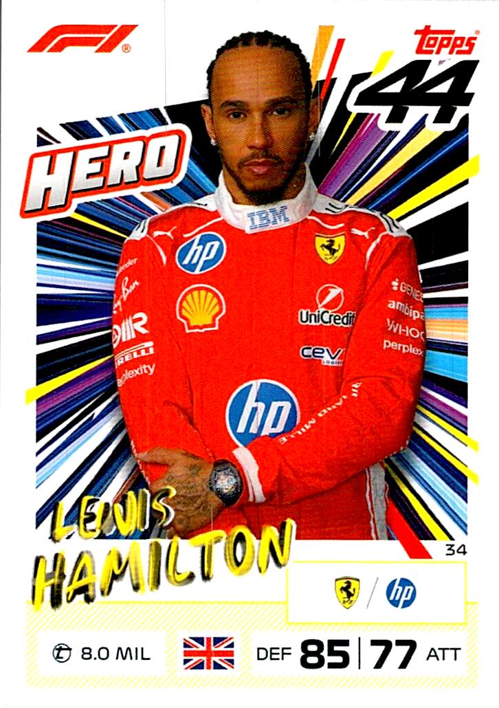TURBO ATTAX FORMULA 1 2026 LEWIS HAMILTON Nº34