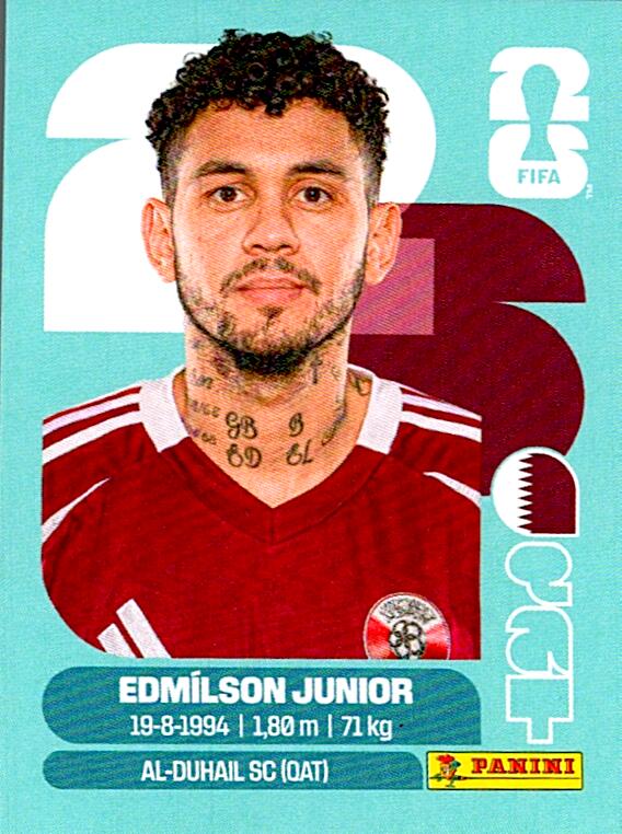 STICKERS FIFA WORLD CUP 2026 EDMILSON JUNIOR NºQAT 17