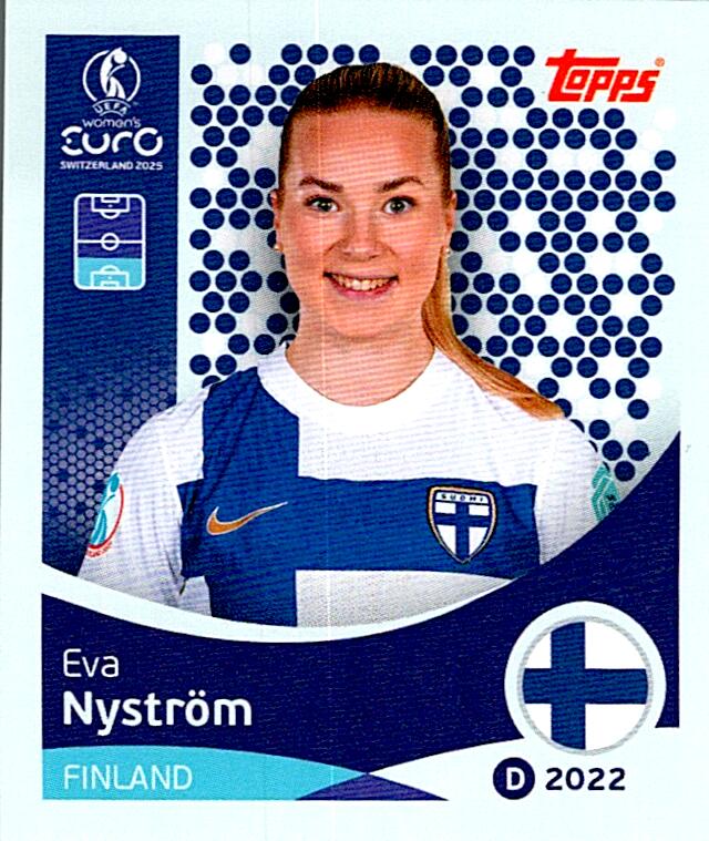 TOPPS WOMEN´S EURO SWITZERLAND 2025 EVA NYSTRÖM Nº81