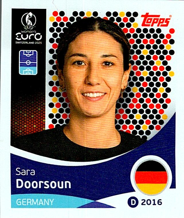 TOPPS WOMEN´S EURO SWITZERLAND 2025 SARA DOORSOUN Nº177