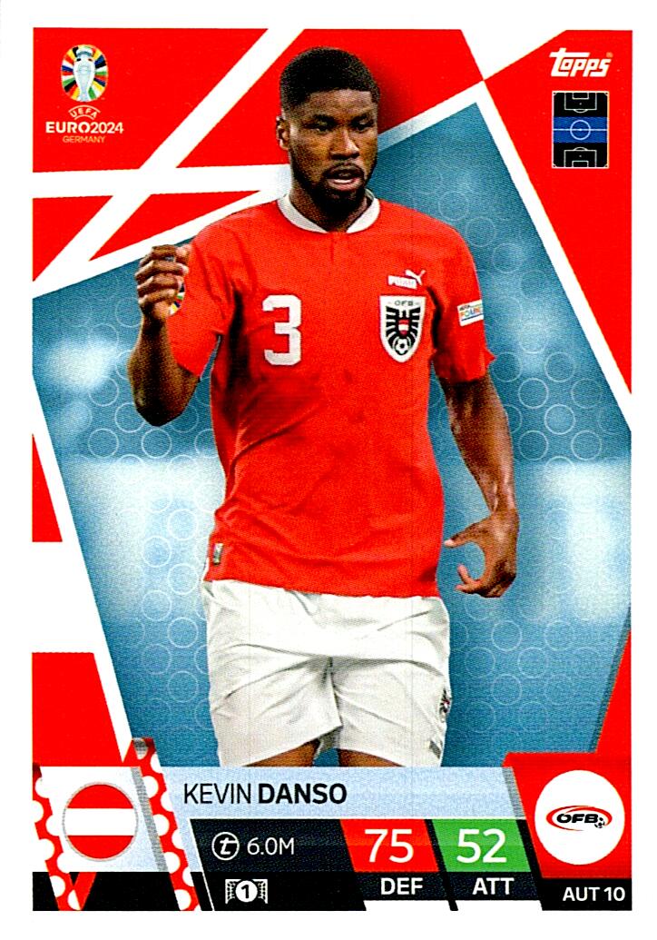 TOPPS MATCH ATTAX UEFA EURO 2024 KEVIN DANSO AUSTRIA NºAUT10