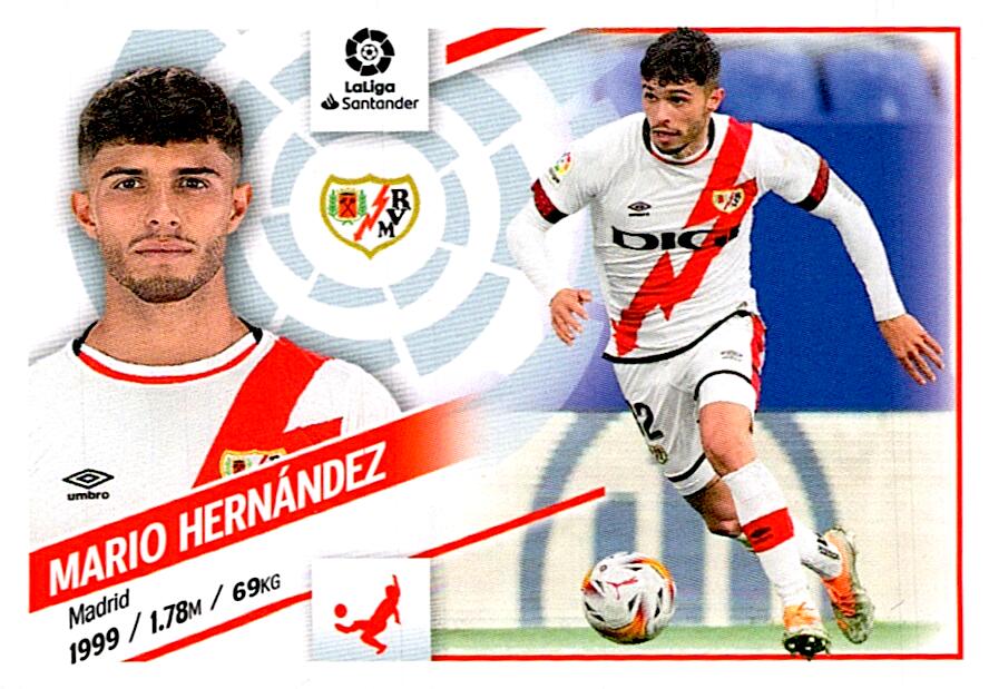 Cromo Liga Este 2022/2023 MARIO HERNANDEZ RAYO VALLECANO Nº5B